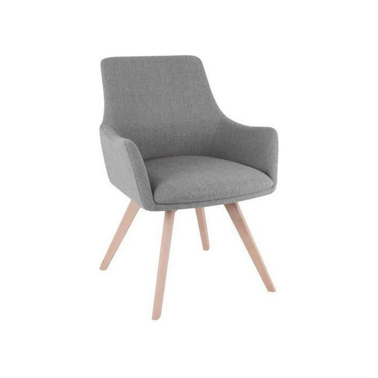 Lorell Mid-century Modern Flannel Guest Chair - Four-legged Base - Gray - Armrest - 1 Each Lorell Mid-century Modern Flannel Guest Chair - Four-legged Base - Gray - Armrest - 1 Each