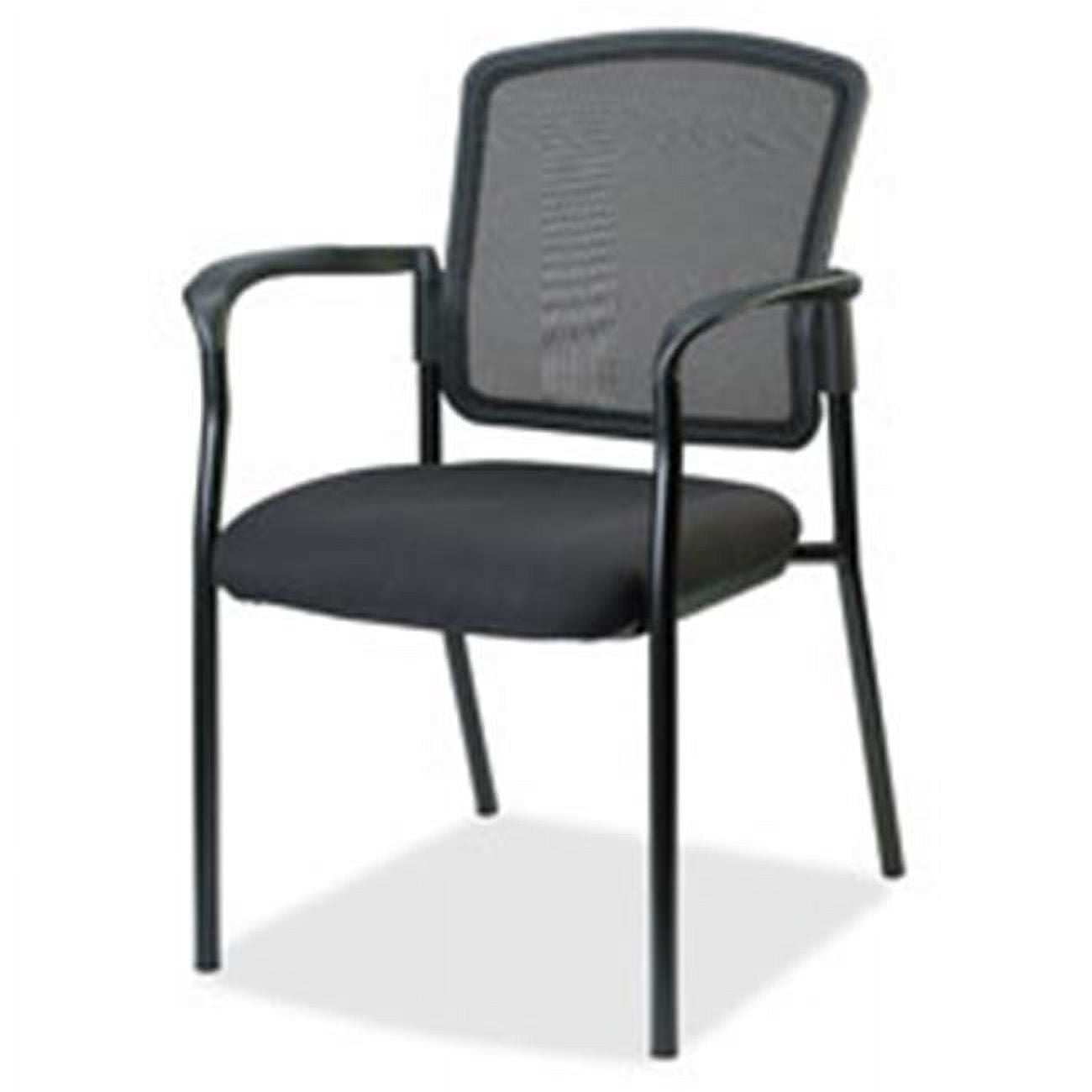 Black Mesh Stacking Guest Chair with Metal Frame