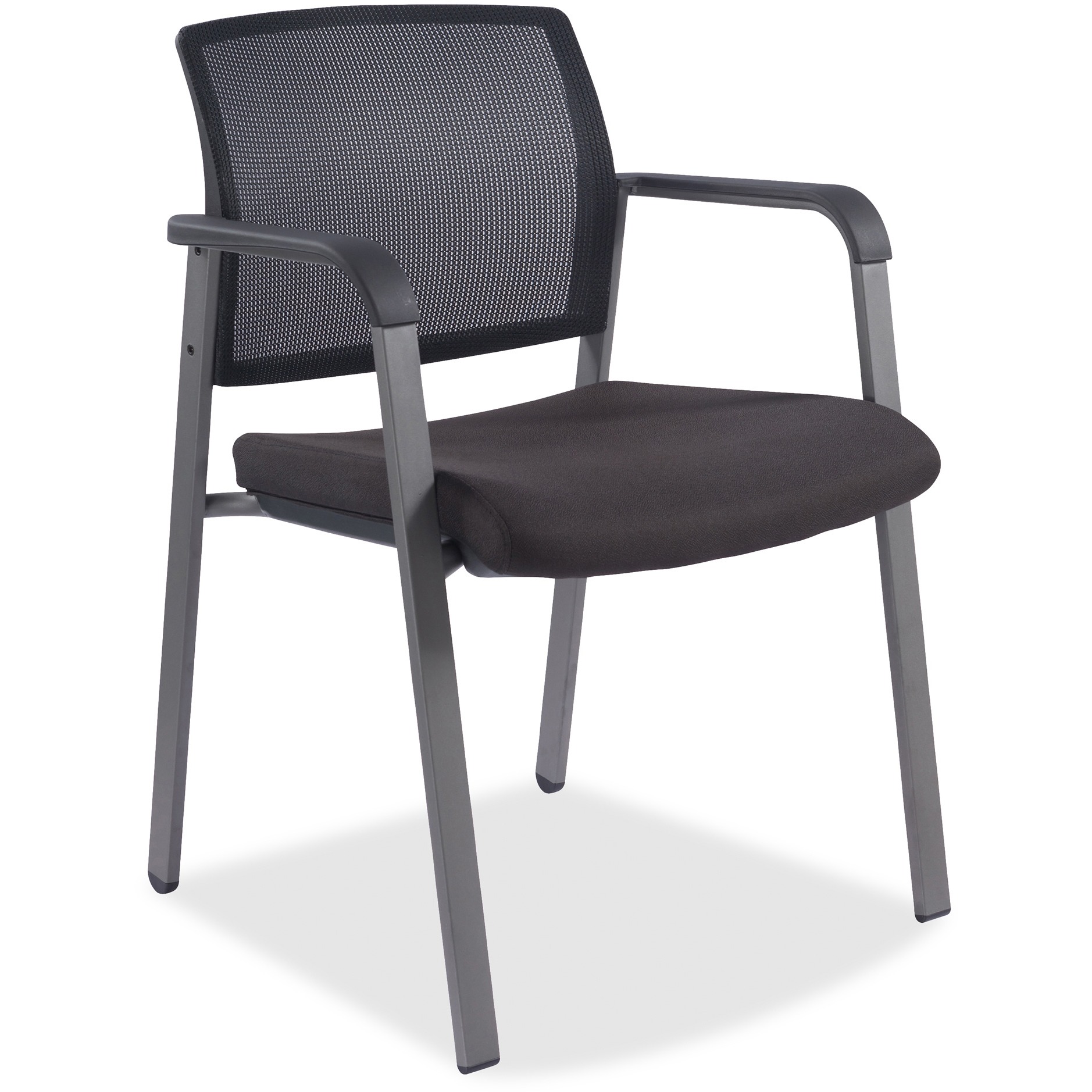 Lorell Guest Reception Waiting Room Chair, Mesh Back, Black - image 1 of 2