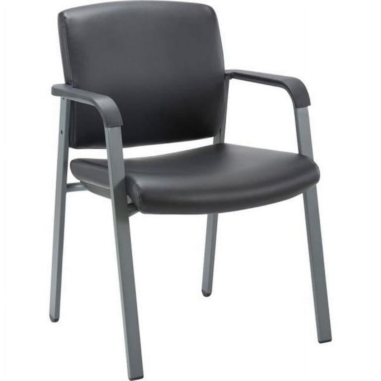 Lorell Healthcare Upholstery Guest Chair - Steel Frame - Square Base - Black - Vinyl - Armrest - 1 Each Lorell Healthcare Upholstery Guest Chair - Steel Frame - Square Base - Black - Vinyl - Armrest - 1 Each