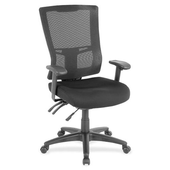 Lorell® Multifunction Mesh High-Back Chair, Black