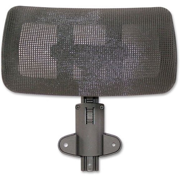 Lorell Hi-back Chair Mesh Headrest Black - Nylon - 1 Each
