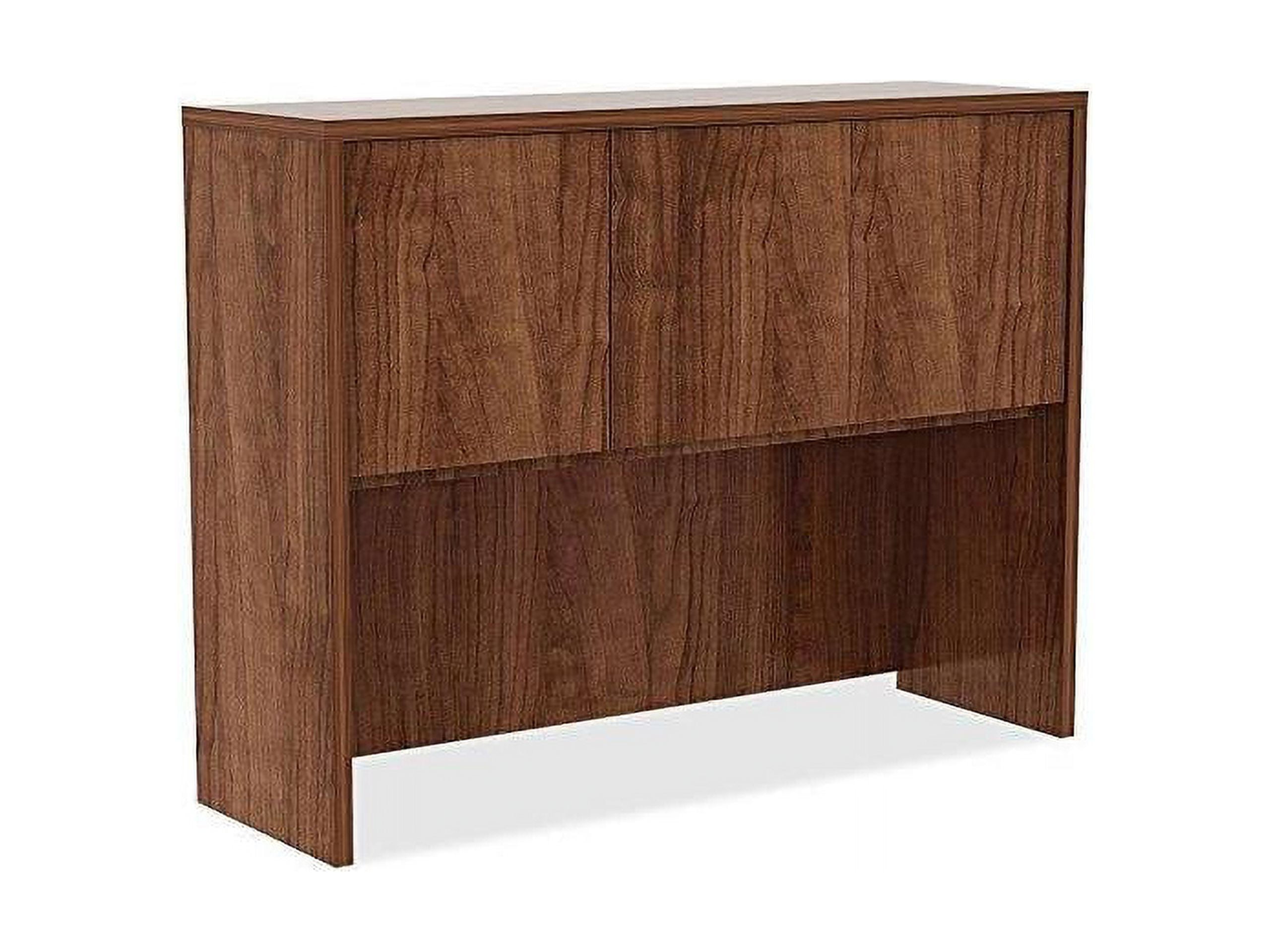Walnut Laminate Office Hutch with Doors 48"