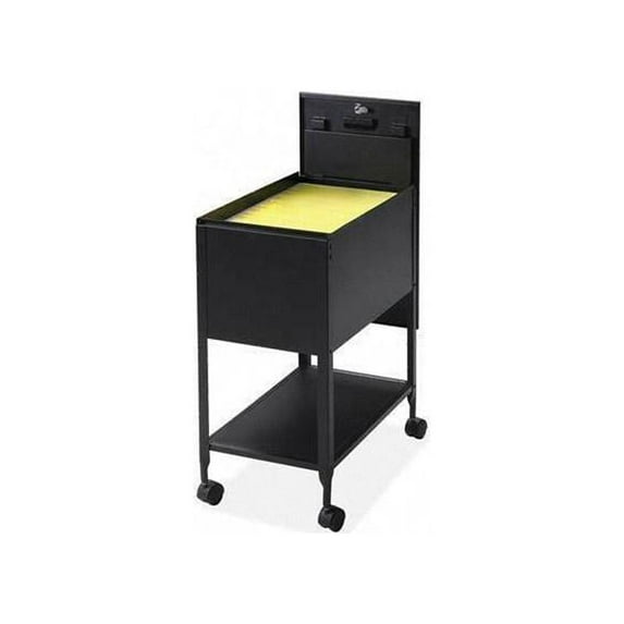 Lorell Indoor Mobile Lockable File Cabinet, Black