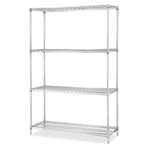 SHELVING WIRE INDUS 36X24 LORELL SHELVING SHELVES INDUSTRIAL WIRE SHELVING STARTER KIT CHROME
