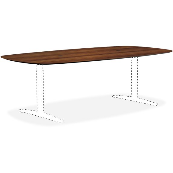 Lorell Knife Edge Walnut Rectangular Conference Tabletop Rectangle Top - 96" Table Top Width x 48" Table Top Depth x 1" Table Top Thickness - 1" Height x 94.50" Width x 47.25" Depth - Assembly Require