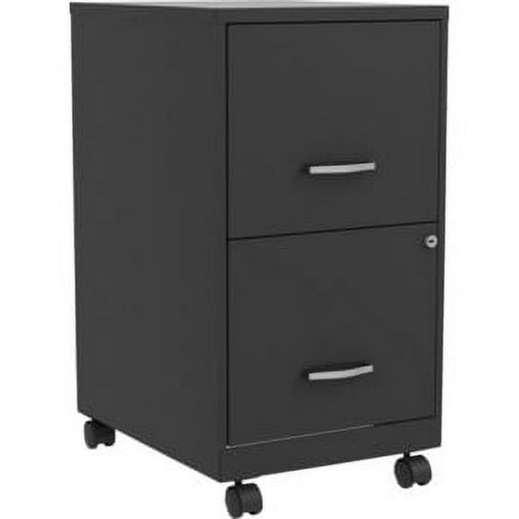 Lorell LLR00061 18 in. SOHO Mobile File Cabinet, Black