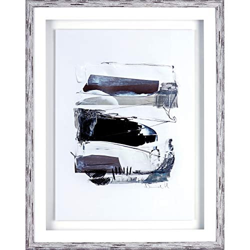 Lorell, LLR04471, Abstract Design Framed Artwork, 1 Each, Black,White