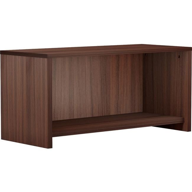 Espresso Laminate Wall-Mounted Desk Hutch