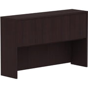 Lorell LLR18270 60 in. Laminate Desk Hutch with Door, Espresso