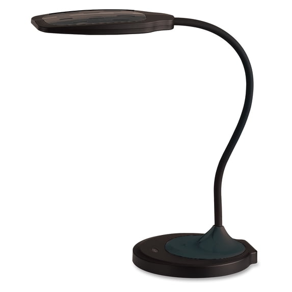 Lorell, LLR21598, USB Charger LED Table Lamp, 1 Each, Black