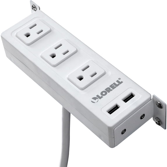 Lorell, LLR33996, Under Desk AC Power Center, 1 Each, White