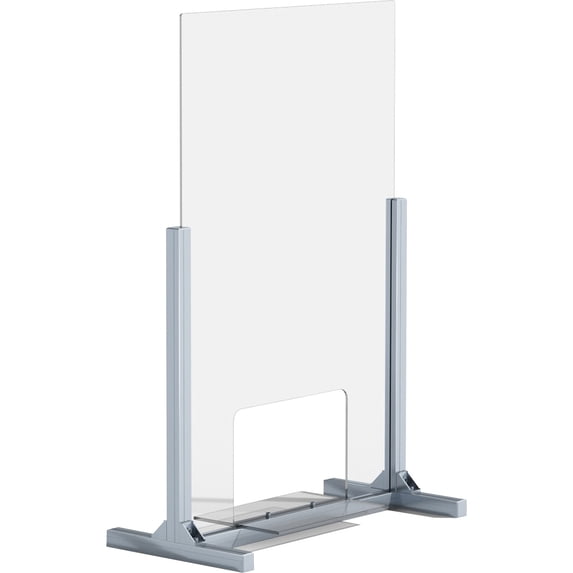 Lorell, LLR55670, Removable Shelf Glass Protective Screen, 1 Each, Clear