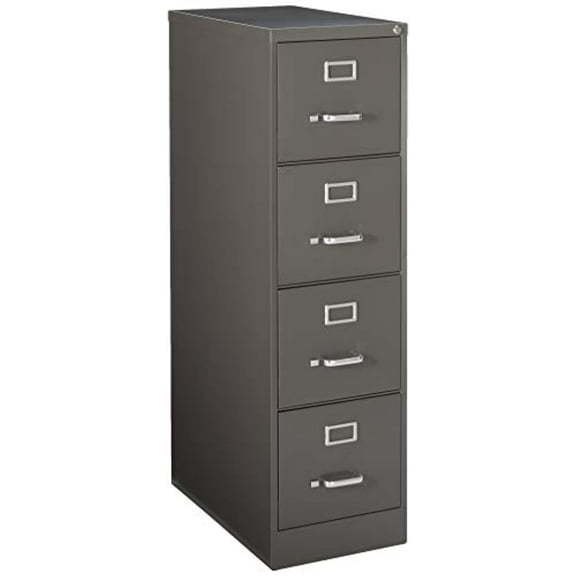 Lorell, LLR60155, Fortress Series 26.5'' Letter-size Vertical Files, 1 Each, Medium Tone