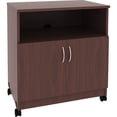 thumbnail image 1 of Lorell, LLR60268, Mobile Machine Stand with Shelf, 1 Each, Mahogany, 1 of 5