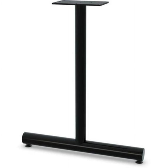 Lorell LLR60611 27.8 in. x 2 in. Relevance Tabletop T-Leg Base with Glides, Black - Tubular Steel