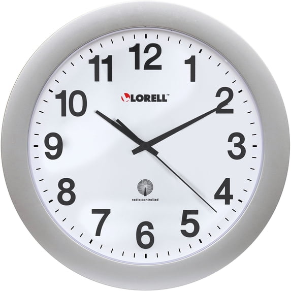 Lorell, LLR60996, 12" Round Radio-controlled Wall Clock, 1
