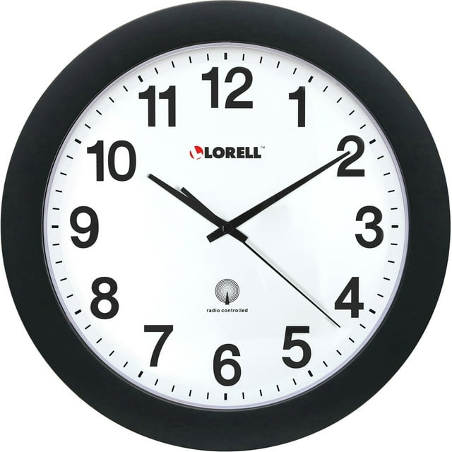Lorell, LLR60997, 12" Round Radio Controlled Wall Clock, 1