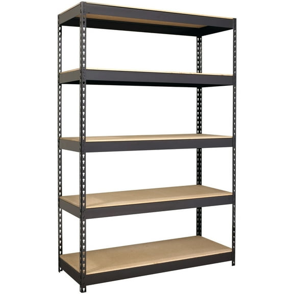 Lorell, Riveted Steel Shelving, 1 Each, Black