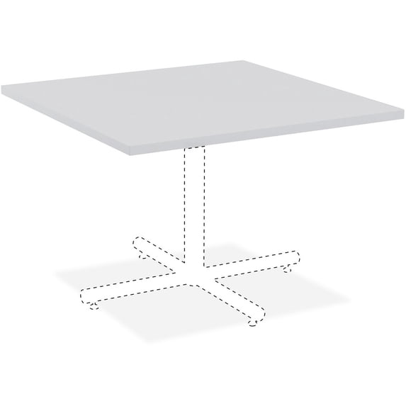 Lorell, LLR62587, Hospitality Square Tabletop - Light Gray, 1 Each
