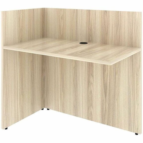 Lorell LLR66326 42 x 24 in. Essential Series Reception Return Laminate Desk - Modern Elm
