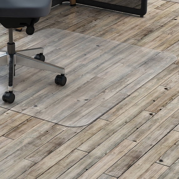 Lorell, LLR69707, Hard Floor Rectangler Polycarbonate Chairmat, 1 Each, Clear