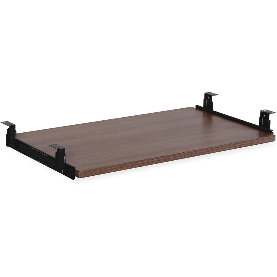 Lorell, LLR69992, Essential Series Walnut Laminate Keyboard Tray, 1, Walnut