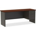 thumbnail image 1 of Lorell, LLR79162, Mahogany Laminate Comm. Steel Right-pedestal Credenza, 1 Each, 1 of 6