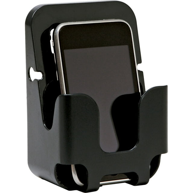 Lorell, LLR80672, Cubicle Wall Recycled Cell Phone Holder, 1 Each, Black