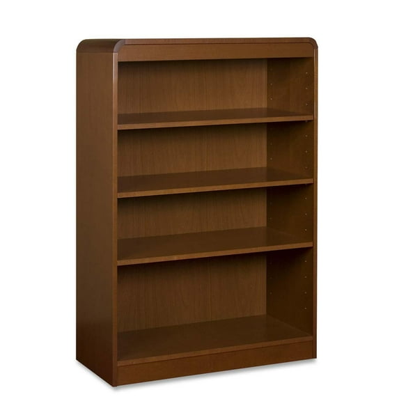 Lorell, LLR85051, Radius Veneer Bookcase, 1 Each, Cherry