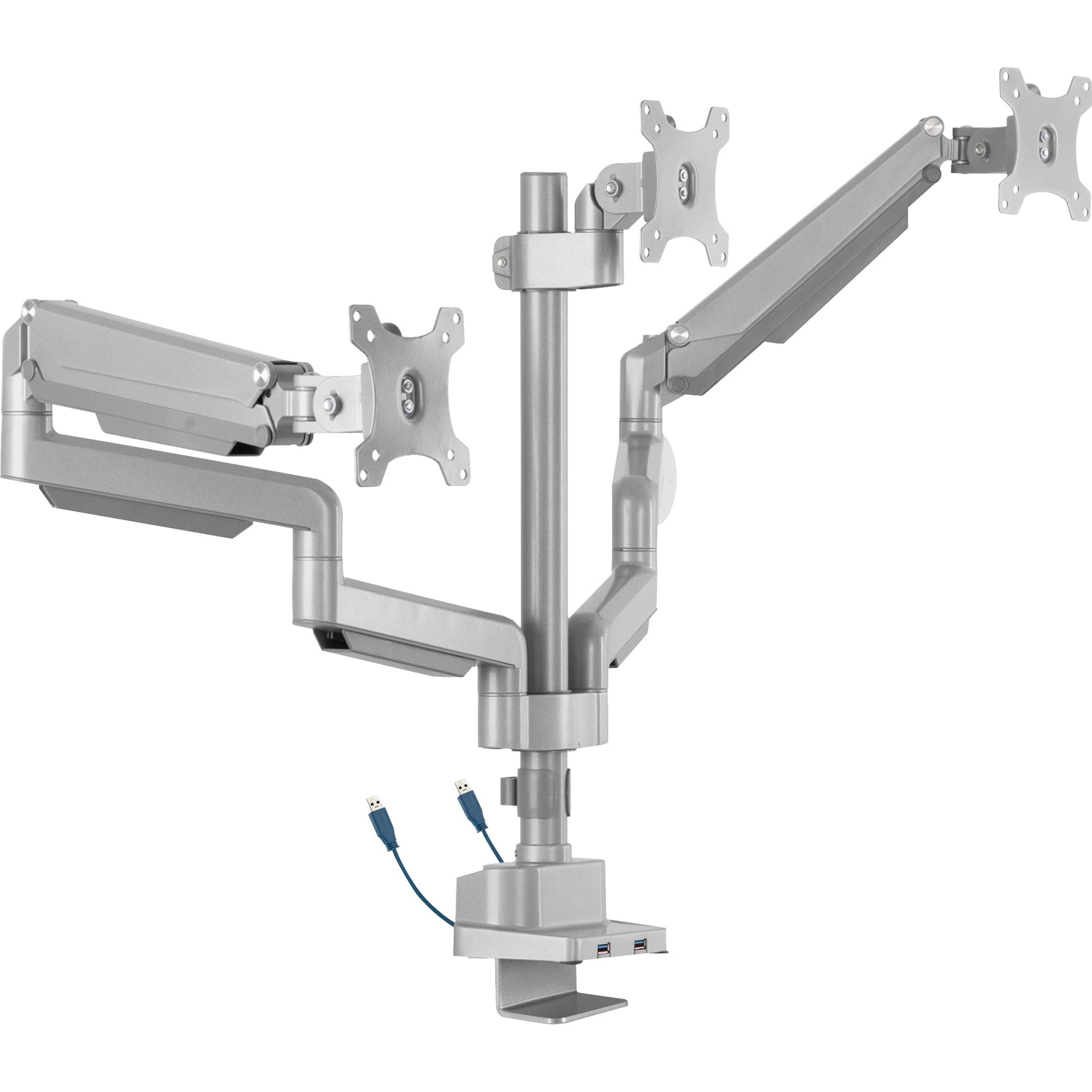 Lorell, LLR99804, USB Pole Triple-monitor Arm, 1 Each, Gray Sansujyuku sansujyuku.com