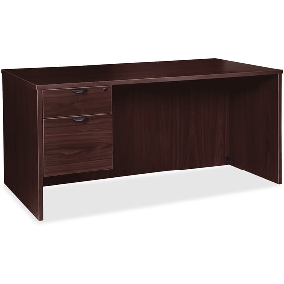 Lorell, LLRPD3066QLES, Prominence 2.0 Espresso Laminate Box/File Left-Pedestal Desk, 1 Each