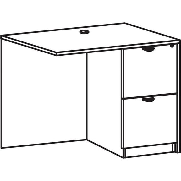 Lorell Prominence 2.0 Gray Elm Laminate Desk Unit (pr2442rge)
