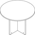 thumbnail image 1 of Lorell LLRPT42RGE 42 in. Prominence Round Laminate Conference Table, Gray Elm, 1 of 6