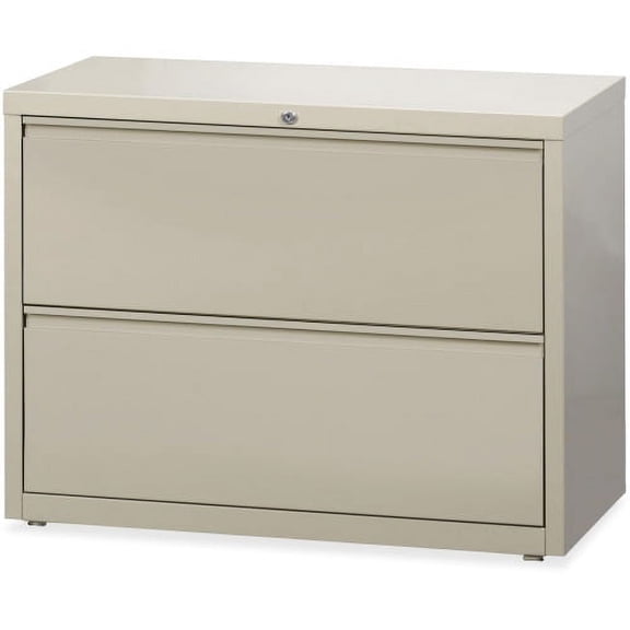 Lorell Lateral File - 2-Drawer 36" x 18.6" x 28.1" - 2 x Drawer(S) for File - Legal, Letter, A4 - Lateral - Rust Proof, Leveling Glide, Interlocking, Ball-bearing Suspension, Label Holder - Putty