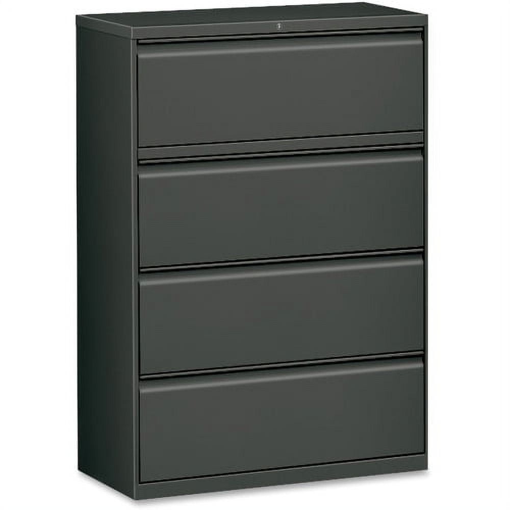 Charcoal 4-Drawer Lockable Steel Lateral File Cabinet