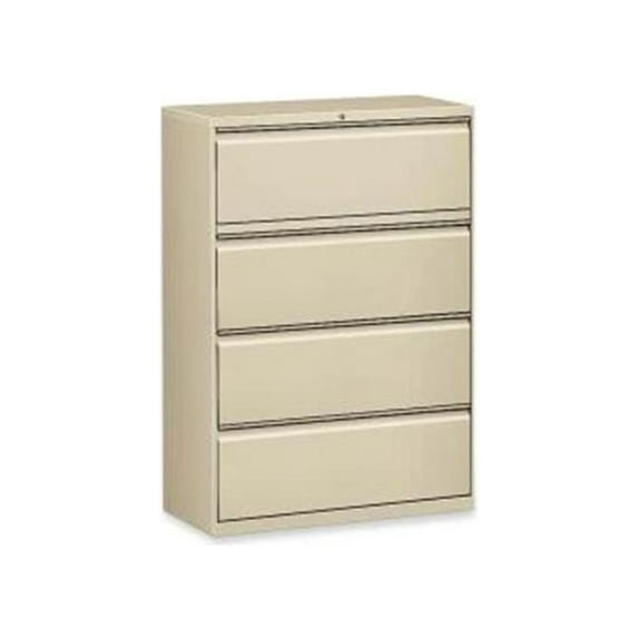 Lorell Lateral File 4-Drawer 42"x18-5/8"x52-1/2" Putty 60435