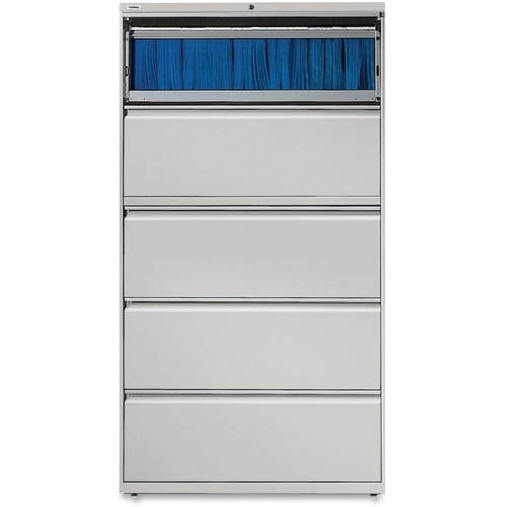 Light Gray 5-Drawer Lockable Lateral File Cabinet