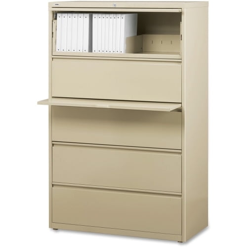 Putty Steel 5-Drawer Lockable Lateral File Cabinet