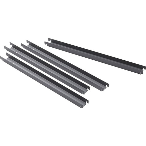 Lorell Lateral File Front-to-back Rail Kit - Platinum Gray - 4 / Box | Bundle of 5