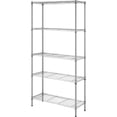 thumbnail image 1 of Lorell Light-duty Wire Shelving - 5 Tier(s) - 72" Height X 36" Width X 14" Depth - Floor - Silver - Plastic, Metal, Steel - 1 Each, 1 of 1