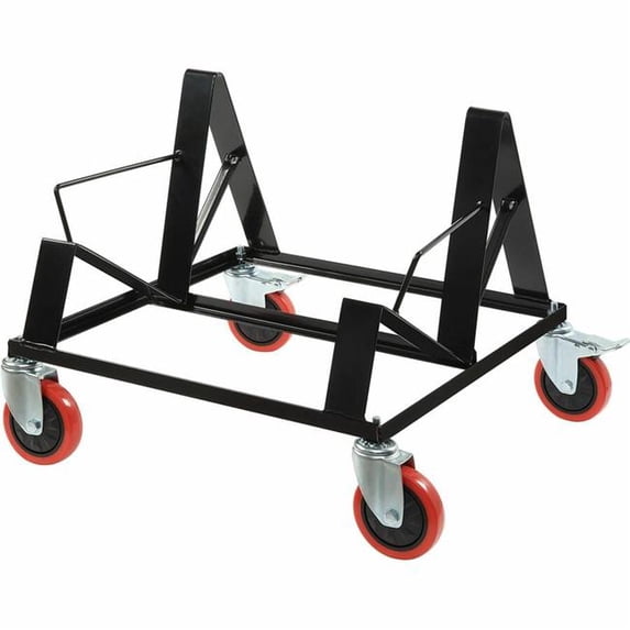 Lorell LLR62538 Lorell Stack Chair Steel Dolly, Black