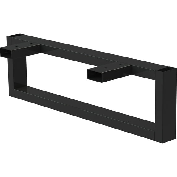 Lorell, Low Worksurface Support O-Leg, 1 Each, Charcoal Gray