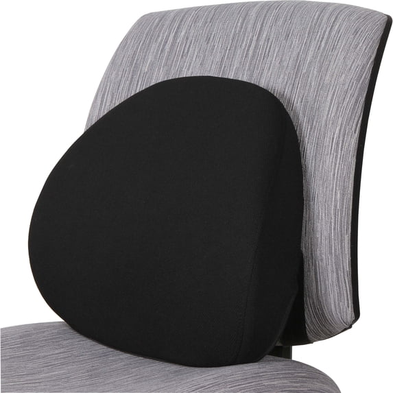 Lorell, LLR42170, Ergo Fabric Lumbar Back Support, 1 Each, Black