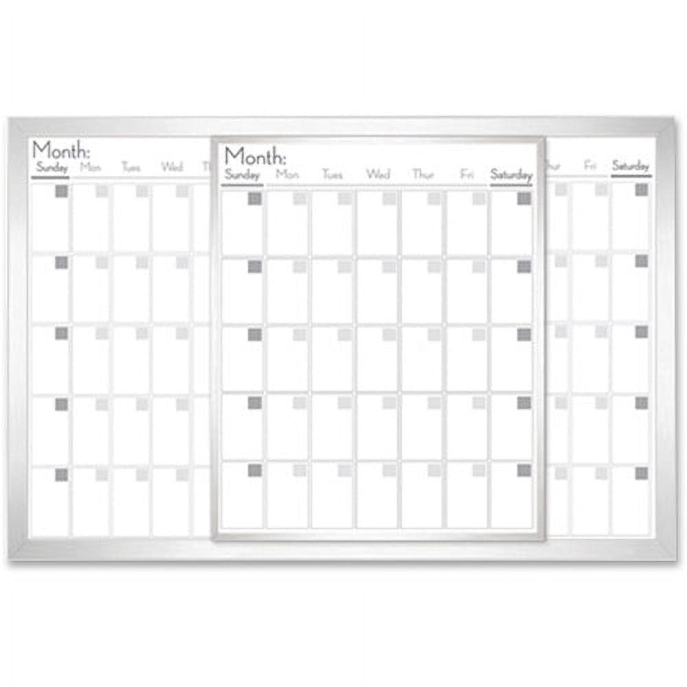 Lorell DryErase Calendar Board 36" (3 ft) W x 24" (2 ft) H