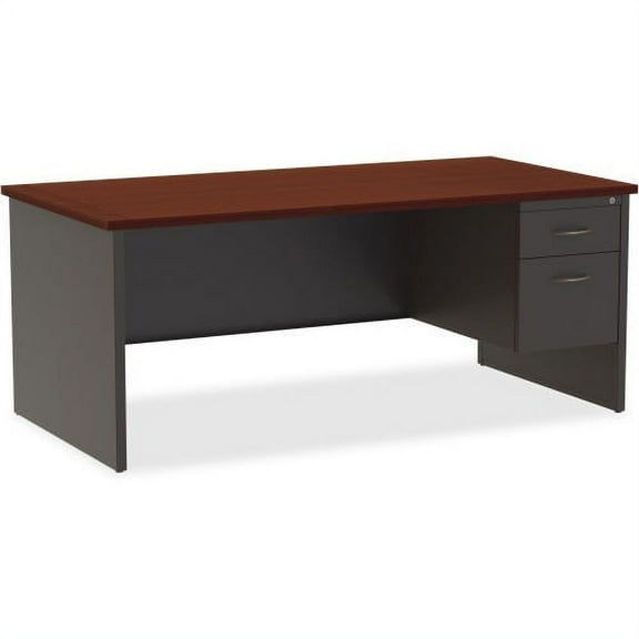 Lorell Mahogany Laminate/Ccl Modular Desk Series