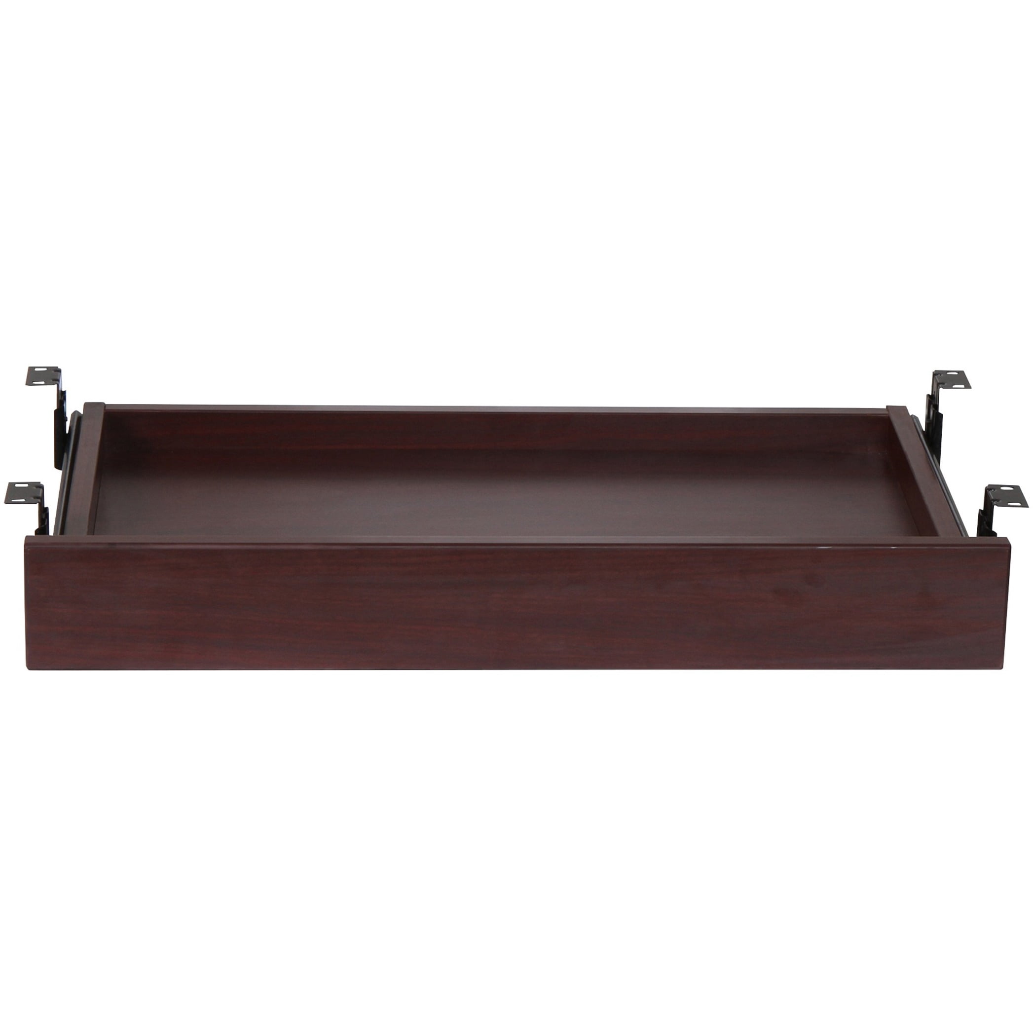 Lorell, Mahogany Laminate Universal Center Drawer, 1 Each, Mahogany,Laminate