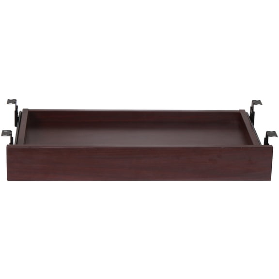 Lorell, Mahogany Laminate Universal Center Drawer, 1 Each, Mahogany,Laminate