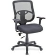 thumbnail image 1 of Lorell Managerial Mid-Back Office Chair - 25.3" x 23.5" x 40.5" - 250 lb Weight Capacity - Fabric/Mesh - Black - Assembly Required, 1 of 2