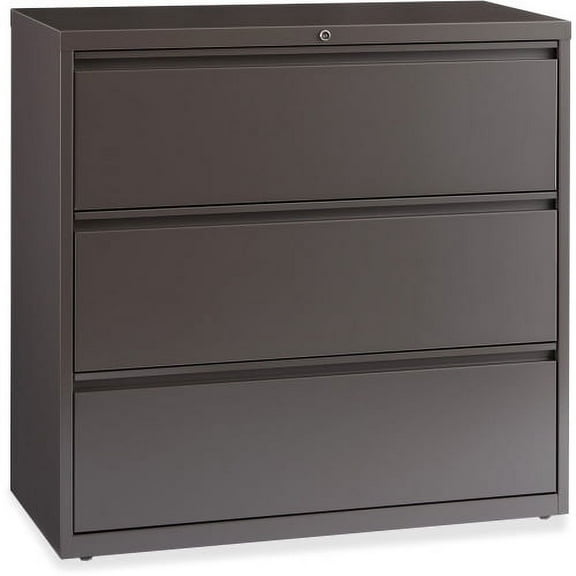 Lorell Medium Tone Lateral File - 3-Drawer - 42" x 18.6" x 40.3" - 3 x Drawer(s) for File - A4, Lega
